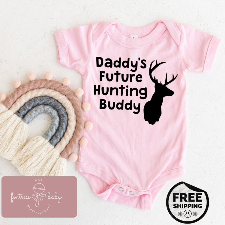 Daddy's Future Hunting Buddy Pregnancy Announcement Onesie