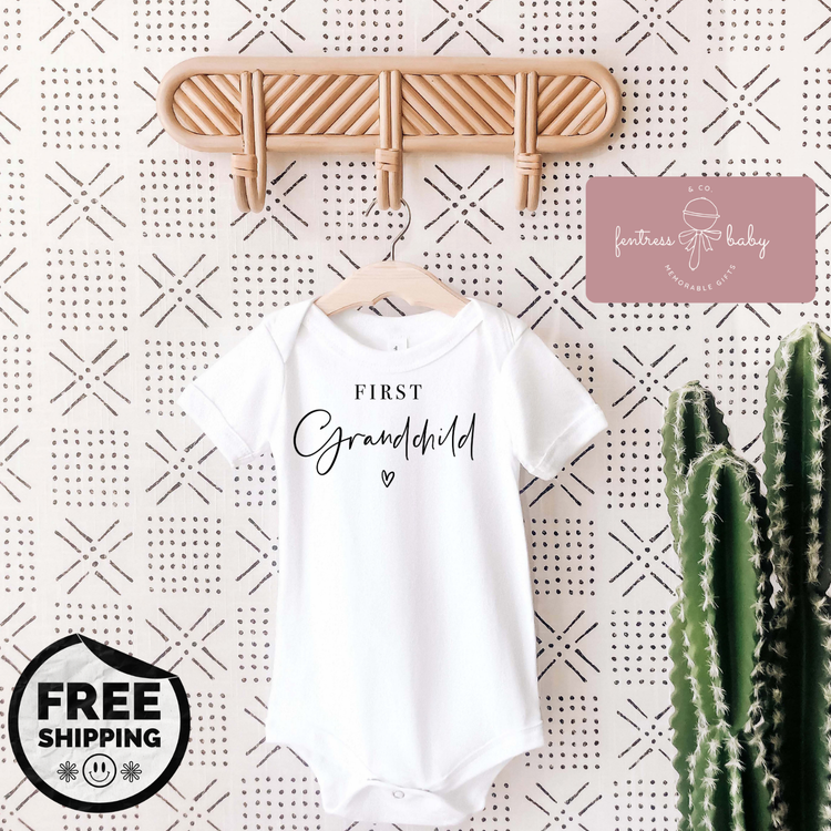 First Grandchild Pregnancy Announcement Onesie