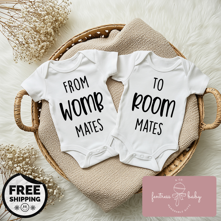 From Womb Mates To Room Mates Pregnancy Announcement Onesie