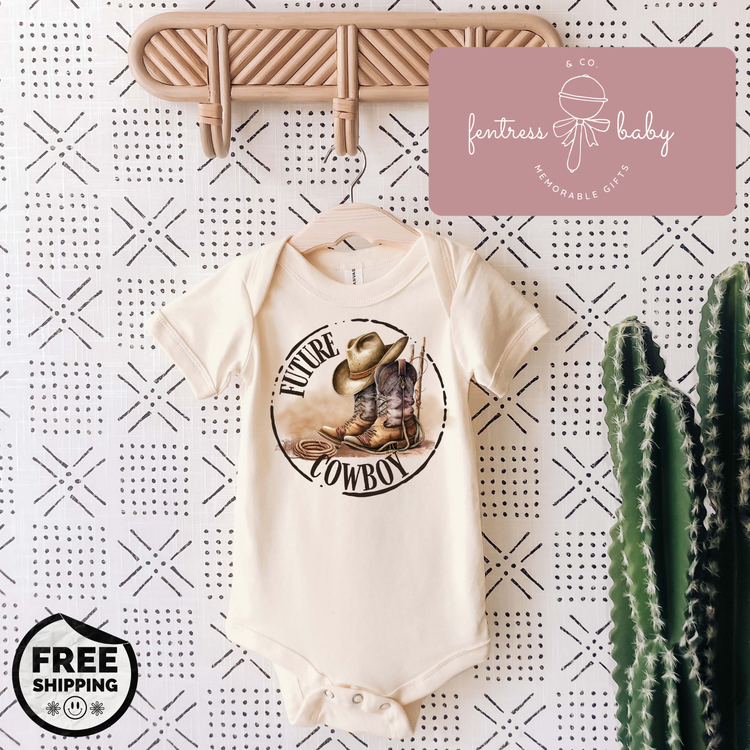Future Cowboy Pregnancy Announcement Onesie