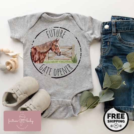 Future Gate Opener Pregnancy Announcement Onesie