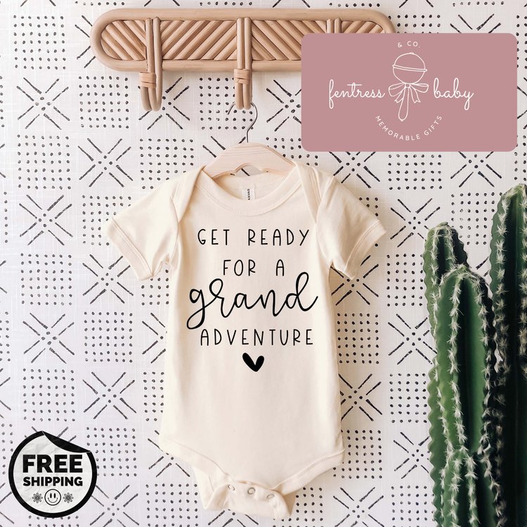 Get Ready For A Grand Adventure Pregnancy Announcement Onesie