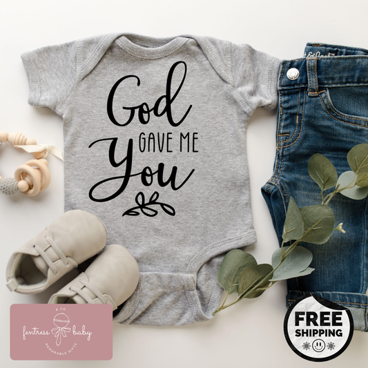 God Gave Me You Pregnancy Announcement Onesie