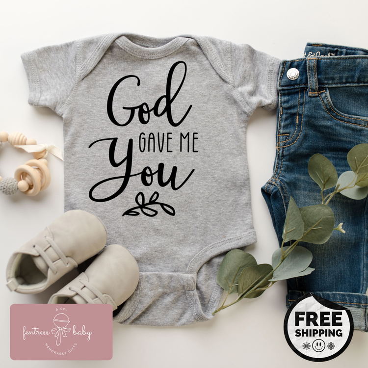 God Gave Me You Pregnancy Announcement Onesie