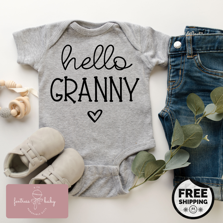 Hello Granny Pregnancy Announcement Onesie