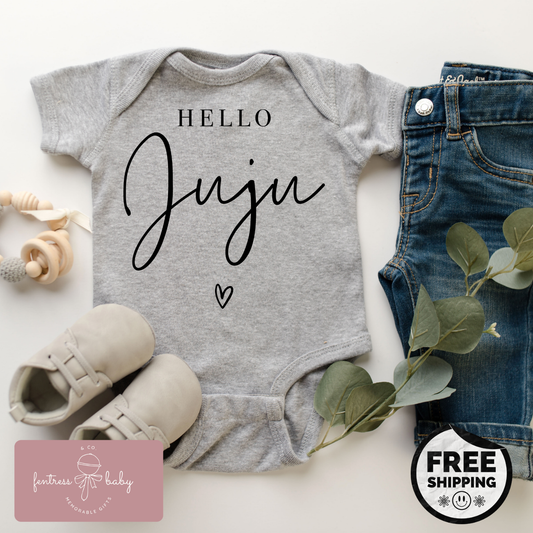 Hello Juju Pregnancy Announcement Onesie