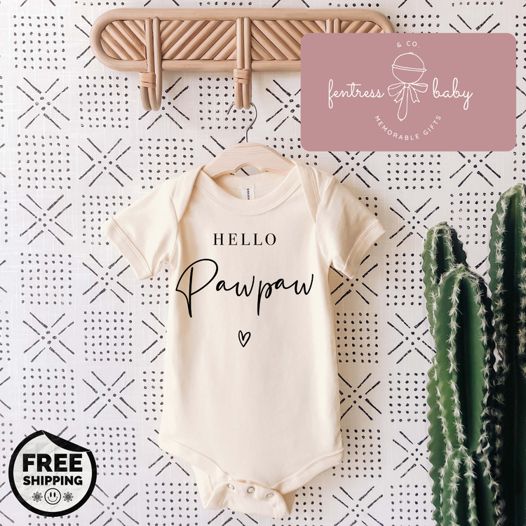 Hello Pawpaw Pregnancy Announcement Onesie