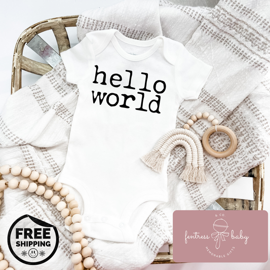 Hello World Pregnancy Announcement Onesie