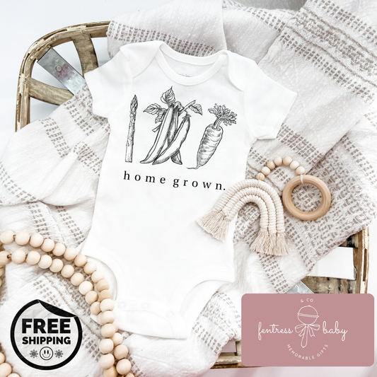 Home Grown Pregnancy Announcement Onesie