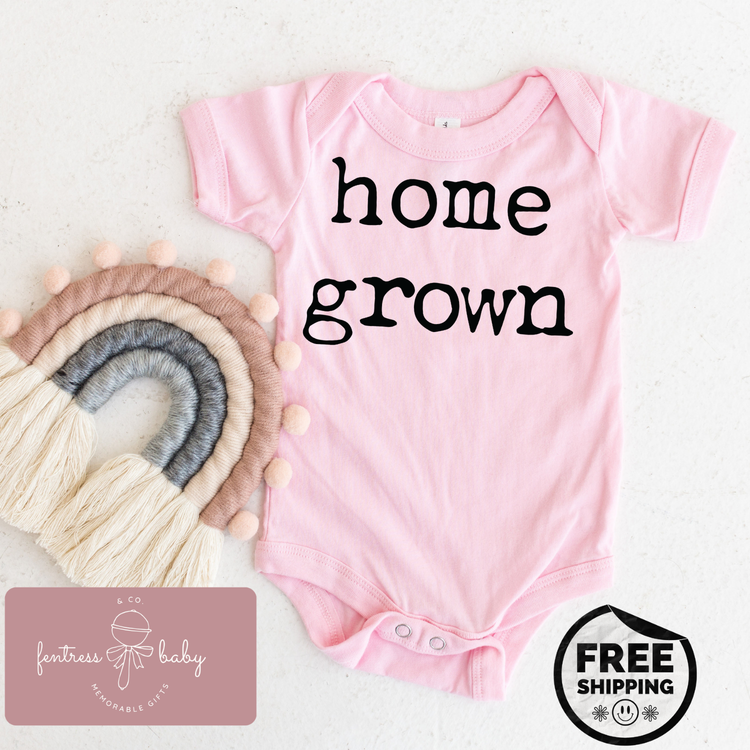 Home Grown Pregnancy Announcement Onesie