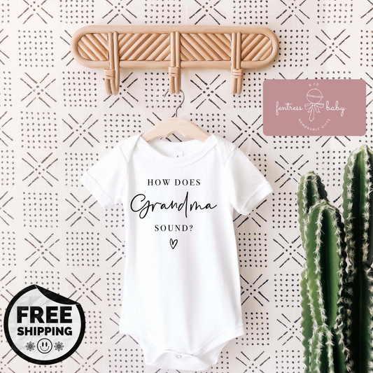 How Does Grandma Sound? Pregnancy Announcement Onesie