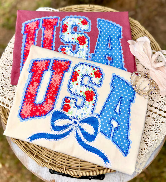 USA Varsity Coquette Comfort Colors Graphic Tee