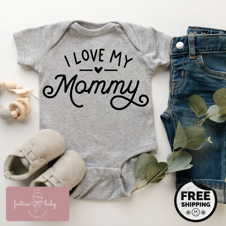 I Love My Mommy Pregnancy Announcement Onesie
