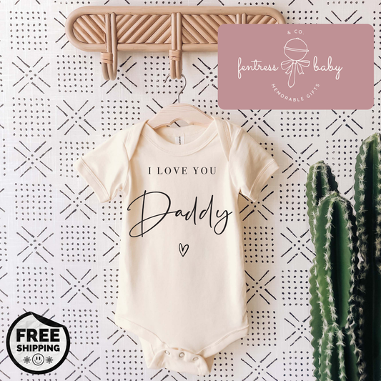 I Love You Daddy Pregnancy Announcement Onesie