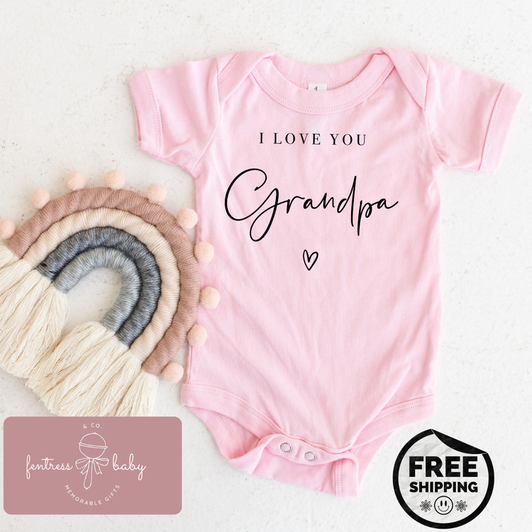 I Love You Grandpa Pregnancy Announcement Onesie