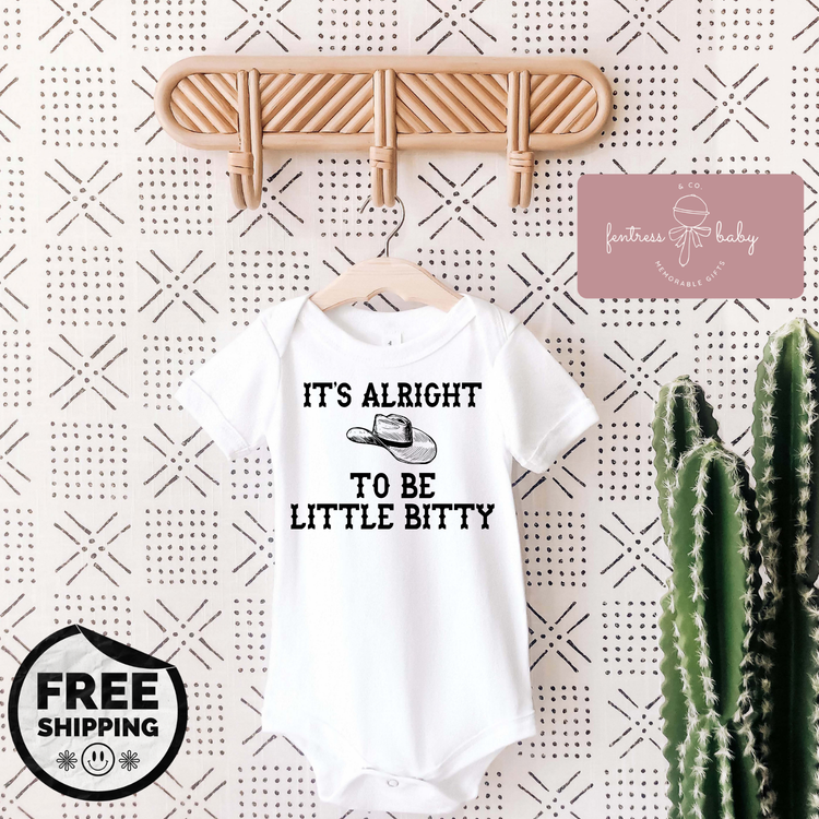 It's Alright To Be Little Bitty Pregnancy Announcement Onesie