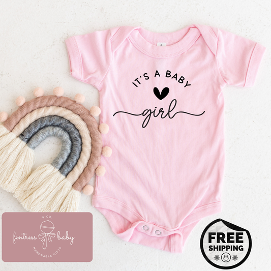 It's A Baby Girl Pregnancy Announcement Onesie