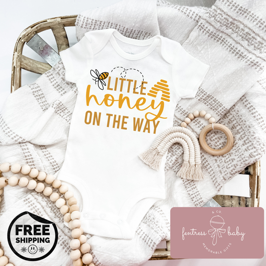 Little Honey On The Way Pregnancy Announcement Onesie
