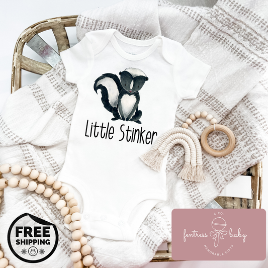 Little Stinker Pregnancy Announcement Onesie