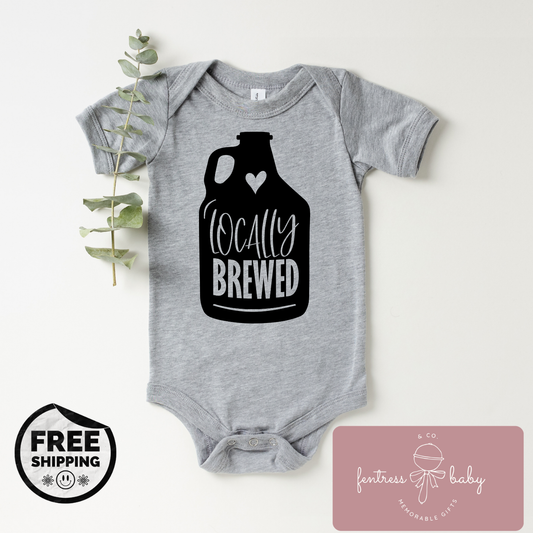 Locally Brewed Pregnancy Announcement Onesie