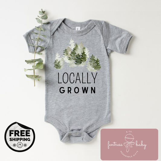 Locally Grown Pregnancy Announcement Onesie