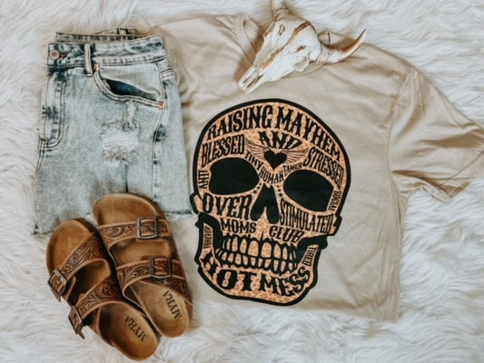 Raising Mayhem Skull Gildan Graphic Tee