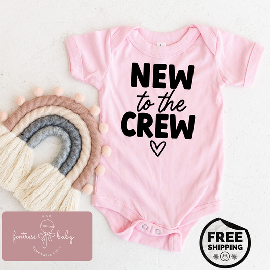 New To The Crew Pregnancy Announcement Onesie