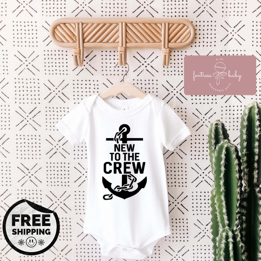 New To The Crew Pregnancy Announcement Onesie