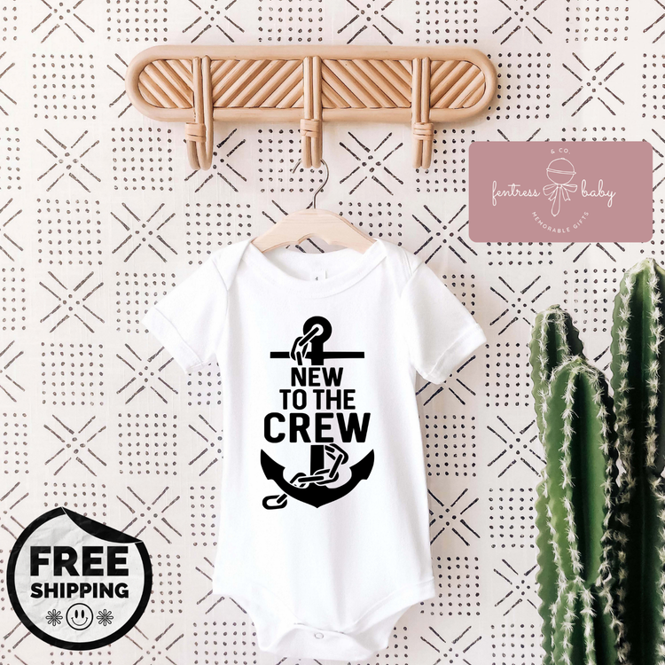 New To The Crew Pregnancy Announcement Onesie