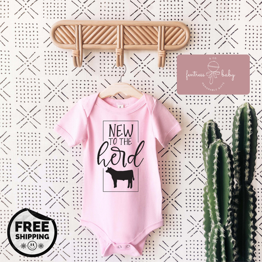 New To The Herd Pregnancy Announcement Onesie