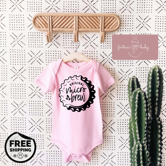 Original Micro Brew Pregnancy Announcement Onesie