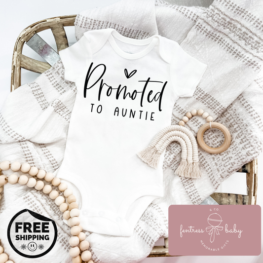 Promoted To Auntie Pregnancy Announcement Onesie