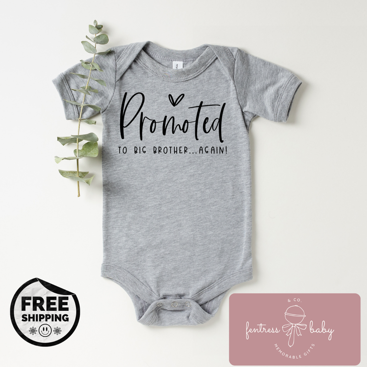 Promoted To Big Brother Again Pregnancy Announcement Onesie