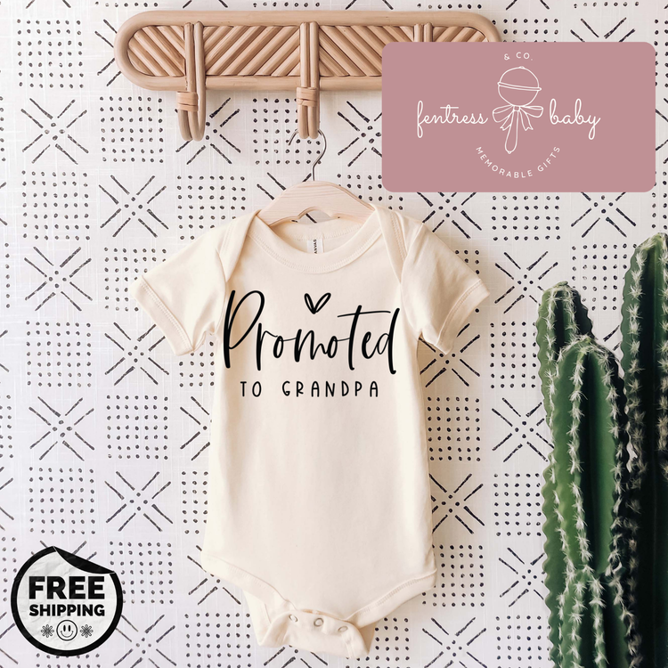 Promoted To Grandpa Pregnancy Announcement Onesie