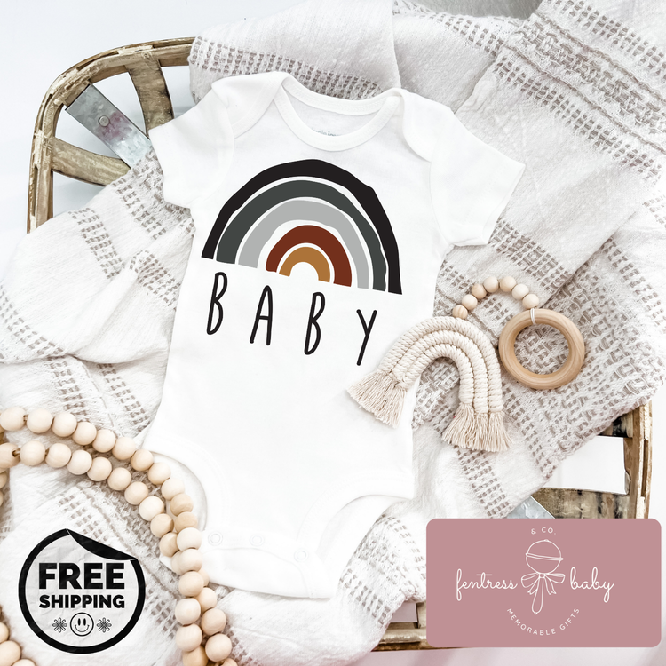 Rainbow Baby Pregnancy Announcement Onesie