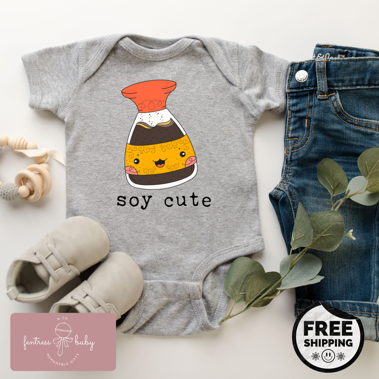 Soy Cute Pregnancy Announcement Onesie