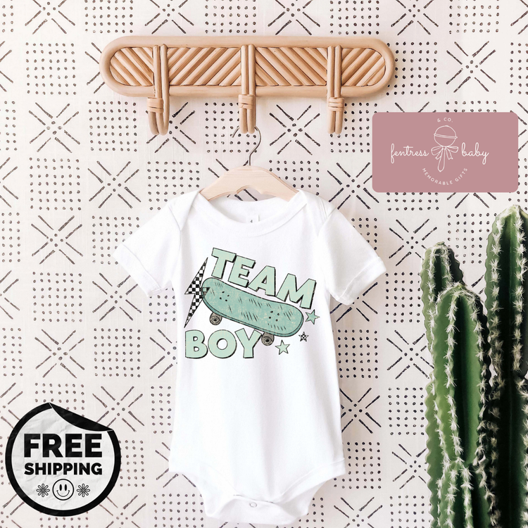 Team Boy Pregnancy Announcement Onesie