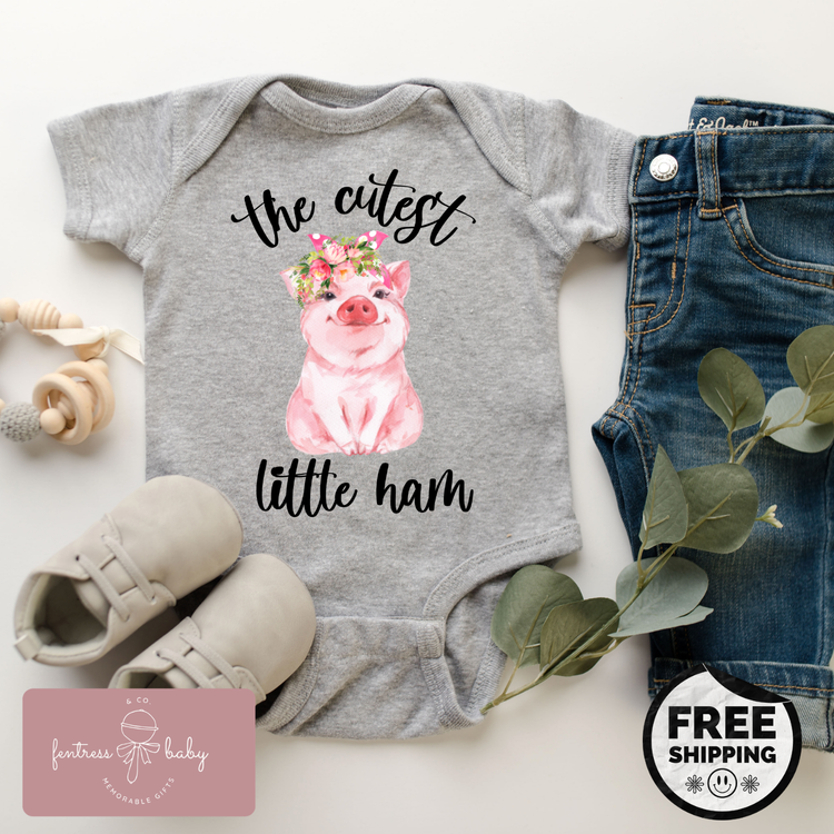 The Cutest Little Ham Pregnancy Announcement Onesie