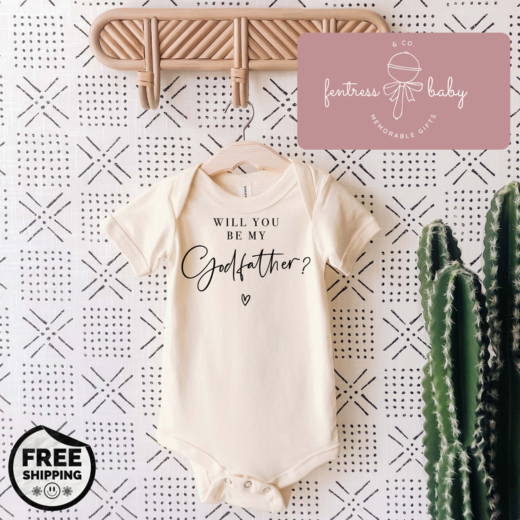 Will You Be My Godfather? Pregnancy Announcement Onesie