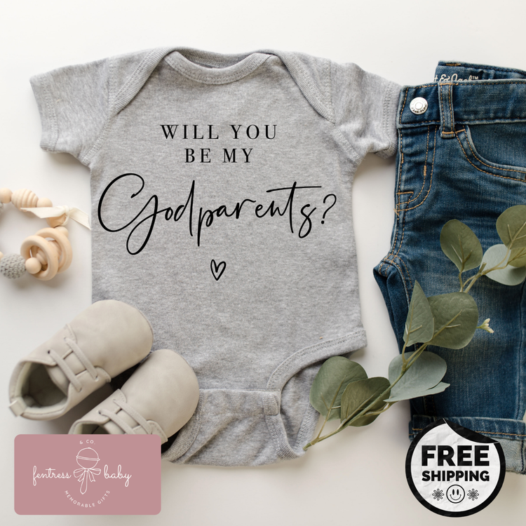 Will You Be My Godparents Pregnancy Announcement Onesie