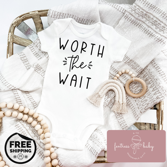 Worth The Wait Pregnancy Announcement Onesie